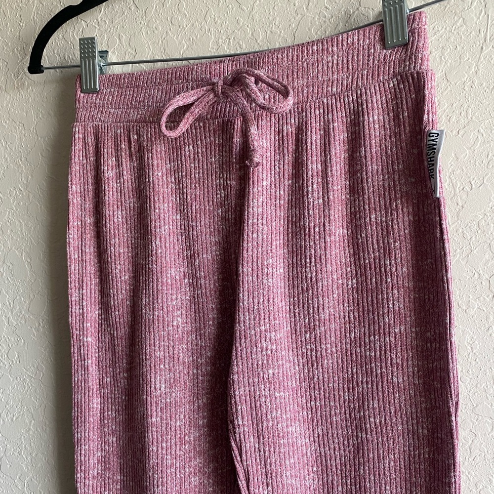 Gymshark Slounge Ribbed Jogger Leggings in Plum Marl ~ Small - Picture 3 of 7